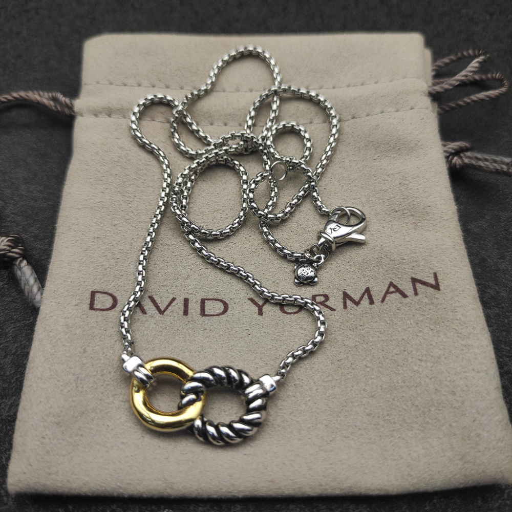 David Yurman Two-Color Horsebit Necklace